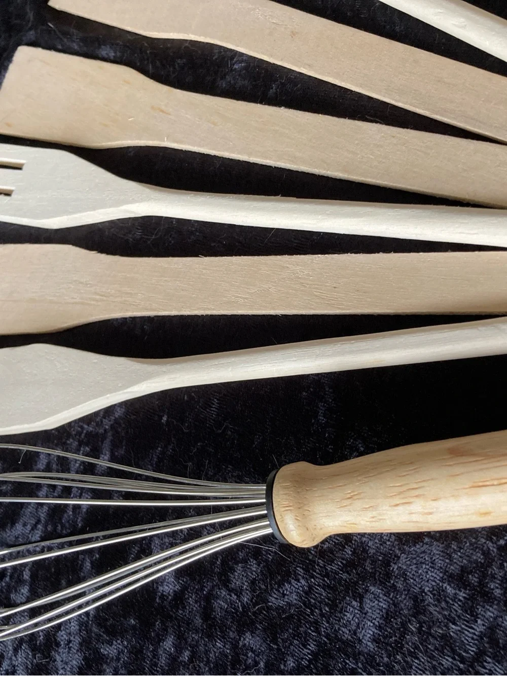 Set of Wooden Kitchen Utensils - Natural Wood